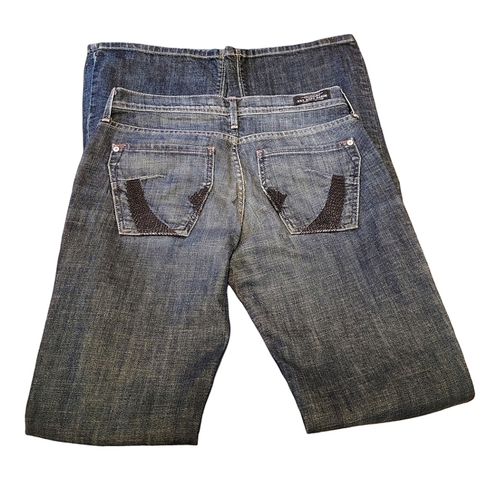 James Cured by Seun Bootcut Dark Wash Jeans Size 27 Long Kanji Dry Aged